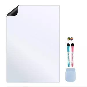 تخته وایت برد هوم اند فریج مدل 6 سایز 40x30 سانتیمتر به همراه ماژیک و مگنت و هولدر مجموعه 6 عددی