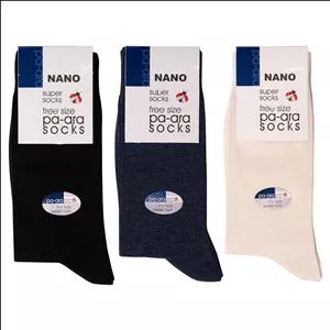 جوراب مردانه پاآرا مدل نانو 60 کد 6018 مجموعه 3 عددی