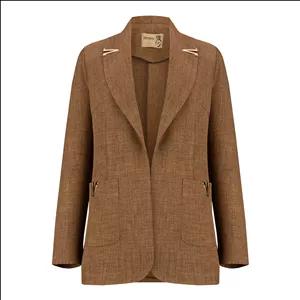 مانتو کتی زنانه السانا مدل سیرنگ کد 210451 رنگ دارچینی