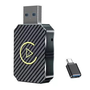 کارپلی و اندروید اتو مدل Wireless CarPlay/Android Auto Q1M به همراه مبدل USB به USB-C