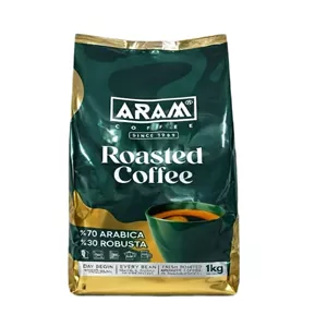دانه قهوه 70 درصد عربیکا 30 درصد روبوستا قهوه آرام - 1000 گرم 