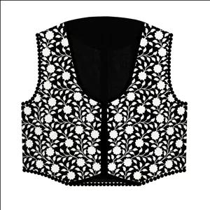 وست یقه هفت زنانه مدل مخمل گلدوزی کد AK1520