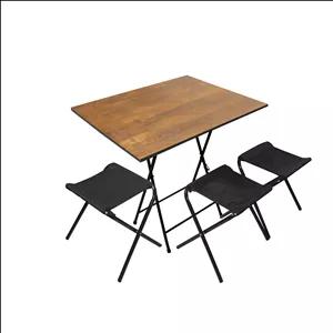 میز و صندلی تاشو سفری میزیمو مدل برزنتی کد 10331 مجموعه 4 عددی