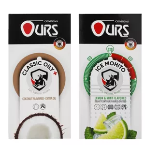 کاندوم تاخیری اورز مدل ICE MOHITO بسته 12 عددی به همراه کاندوم ساده اورز مدل OILY PLUS بسته 12 عددی
