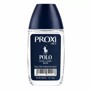 عطر جیبی مردانه پروکسی مدل Polo Blue با رایحه تند و چوبی حجم 30 میلی‌لیتر