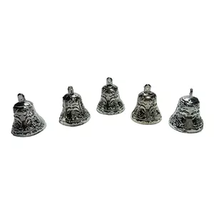 آویز تزیینی مدل زنگوله کد silverbells بسته 5 عددی