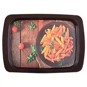 سینی بدون دسته مهروز مدل 2002 طرح پاستا سایز 26×36 سانتی متر