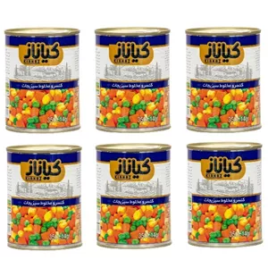 کنسرو مخلوط سبزیجات کیاناز - 350 گرم بسته 6 عددی