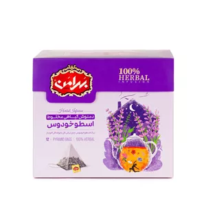 دمنوش اسطوخودوس کیسه هرمی بهرامن بسته 12 عددی