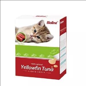 بستنی گربه بایولاین مدل ماهی تن وزن 15 گرم بسته 24 عددی