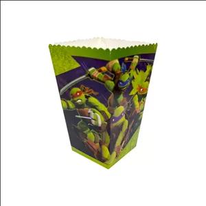 ظرف پاپ کورن یکبار مصرف مدل لاک پشت نینجا کد NinjaP1 مجموعه 10 عددی