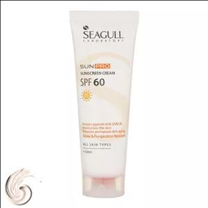 کرم ضدآفتاب بی‌رنگ سی گل SPF60 مدل SUNPRO مناسب انواع پوست، حجم 50 میلی‌لیتر