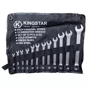 آچار یکسر تخت و یکسر رینگی کینگ استار مدل PRO JET مجموعه 12 عددی