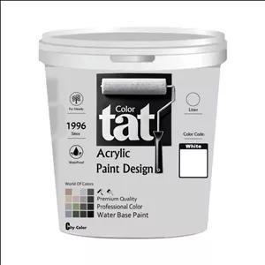 رنگ سفید مات اکرولیک تات کد Wh4 حجم 4 لیتر