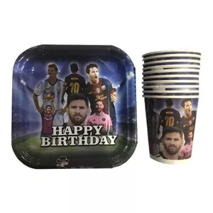 پیش دستی و لیوان یکبار مصرف مستر تم مدل مسی پلاس بسته بندی 20 عددی