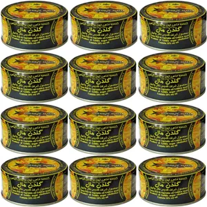 کنسرو ماهی گیدر و هوور در روغن گیاهی گلدن مال - 180 گرم بسته 12 عددی