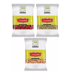 عدس و لوبیا قرمز و نخود شاهسوند - 450 گرم بسته 3 عددی