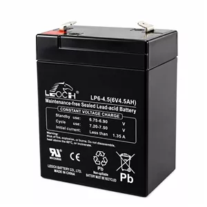 باتری UPS با ولتاژ 6 ولت و شدت جریان 4.5 آمپر ساعت لئوچ مدل 4.5-6