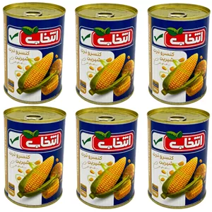 کنسرو ذرت شیرین انتخاب - 380 گرم بسته 6 عددی