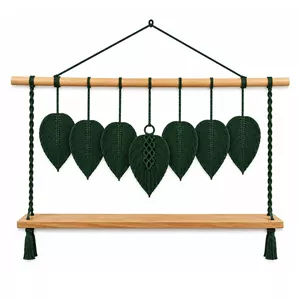 شلف دیواری مدل مکرومه برگ کد 0022