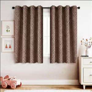 پرده پانچ تیکو دکو مدل ساتن ژاکارت طرحدار ابریشم بافت دار سایز 180x140 سانتی‌متر