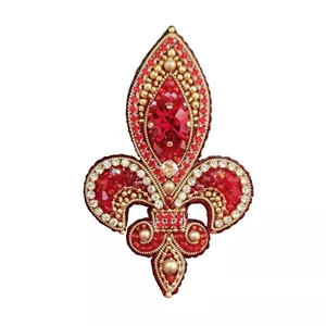 گل سینه دست ساز زنانه مدل قرمز A