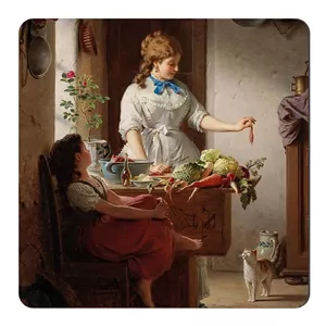 مگنت طرح نقاشی بانو در آشپزخانه کد wmg486