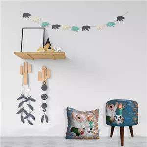 کوسن  کودک شمسه نگار مدل CuK687A به همراه پاف