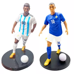 فیگور مدل مسی و امباپه طرح پایه دار کد 5689 ارتفاع 19 سانتیمتر  مجموعه 2 عددی