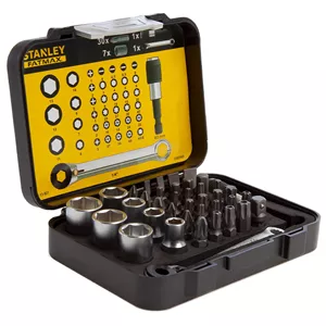 مجموعه 39 عددی سرپیچ گوشتی و بکس استنلی مدل فوق حرفه ای Stanley Professional BOX 39