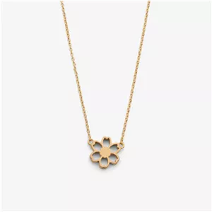 گردنبند طلا 18 عیار زنانه با زنجیر حلقه‌ای (فلامینگو) گلدم مدل pe153011 