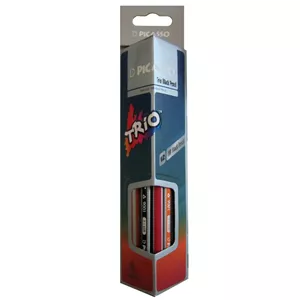 مداد مشکی پیکاسو با درجه سختی HB مدل 9001 سه گوش بسته 12 عددی 