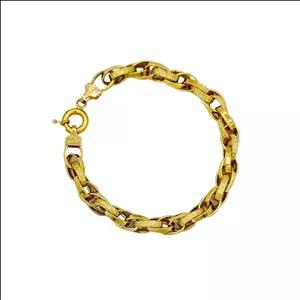 دستبند طلا 18 عیار زنانه رضا گلد مدل زنجیری طرح ورساچه