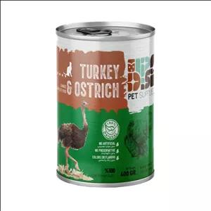 کنسرو غذای گربه بالغ دی پی اس مدل نچرال طعم بوقلمون و شترمرغ وزن ۴۰۰ گرم