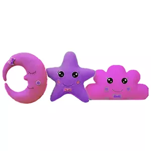 کوسن کودک طرح ابر و ماه و ستاره مجموعه سه عددی