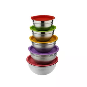 سرویس لگن استیل یونیک لایف مدل UL-4731C مناسب برای قرار دادن مواد غذایی، میوه ، سبزیجات مجموعه 5 عددی
