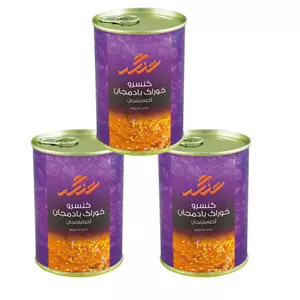 کنسرو خوراک بادمجان شنگر - 380 گرم بسته 3 عددی