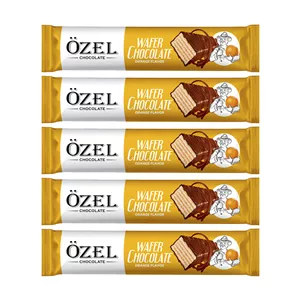 ویفر با روکش کاکائویی کرال طعم پرتقالی بسته 5 عددی