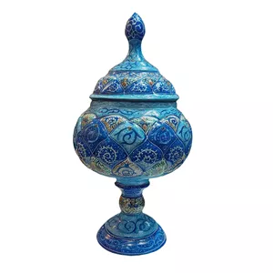 گز خوری میناکاری مسی مدل اسلیمی ختایی کد 578
