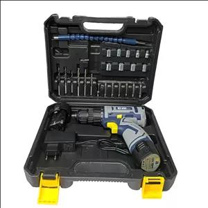 دریل پیچ گوشتی شارژی 10میلی‌متری 12ولت ابی مکس مدل EM-12V مجموعه 24 عددی