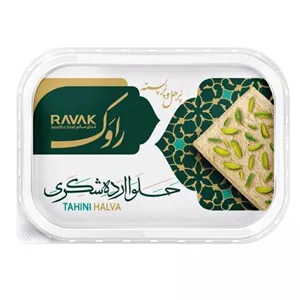 حلوا ارده شکری سنتی پر هل و پر پسته راوک  -  400 گرم