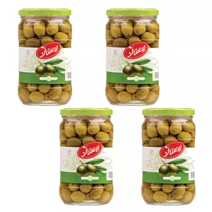 زیتون شور ممتاز بیدستان - 670 گرم بسته 4 عددی