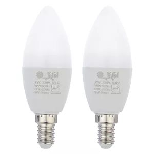 لامپ ال ای دی 7 وات شمعی افراتاب مدل AF-C37-7W پایه E14 بسته 2 عددی