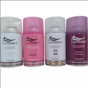 اسپری خوشبو کننده هوا لمسر مدل A02 رایحه ایفوریا رایحه 212 ، رایحه الور و رایحه چنل چنس حجم 250 میلی لیتر مجموعه 4 عددی
