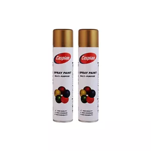 اسپری رنگ طلایی کاسپین مدل cas حجم 300 میلی لیتر مجموعه 2 عددی 