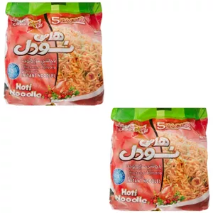 نودل با چاشنی مرغ و گوجه هاتی کارا - دو بسته 5 عددی