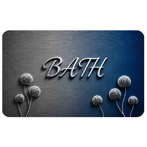 پادری مدل سرویس bath طرح گل سه بعدی 413m4 سایز 76x46 سانتی‌متر