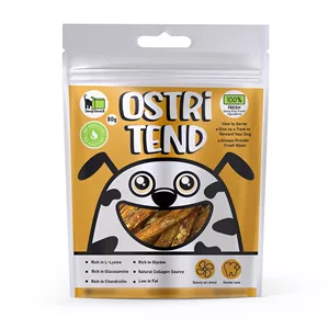 تشویقی سگ اسنپ اسنک مدل تاندون آدامسی طعم شتر مرغ وزن 80 گرم