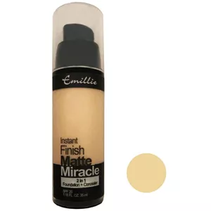 کرم پودر مایع SPF 50 امیلی مدل فینیش مات شماره ۰۱ مناسب انواع پوست حجم ۳۵ میلی لیتر