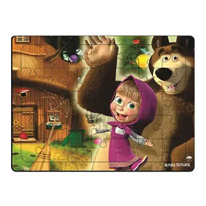 پازل 35 تکه رین استار مدل چوبی ماشا و میشا